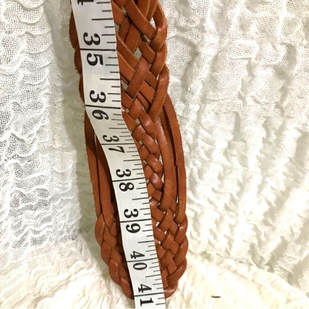 Michael Kors Braided Leather Belt Size Small - Picture 9 of 9
